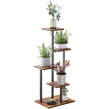 Tolia Home Metal Iskeletli Saksılık Çiçek Rafı Aksesuar ve Bitki Rafı ve Stand