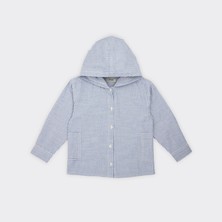 Panço Erkek Çocuk Kapşonlu Çizgili Gömlek