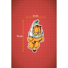 Quart Aksesuar 12 x 6 cm Garfield Sticker Motor Araba Kask Laptop Sticker