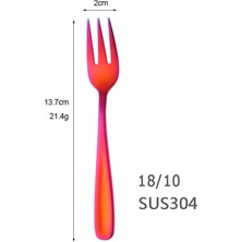 Lianghao Shopb Gökkuşağı No.3 Stili Alıcı Yıldız Sıcak 5.39'' Paslanmaz Çelik Çay Çatal Seti Metal Üç Dişli Yiyecek Pasta Çatalı Yemek Takımı Parti Restoran Için (Yurt Dışından)