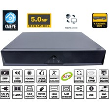 Xmeye 4 Kanal 5 mp Kamera Kayıt Cihazı Ahd Dvr 1080P H265+ Plus 5 in 1 Hibrit Xmeye