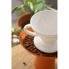 Mujo Coffee Seramik V60 Filtre Kahve Demleme Beyaz Renk