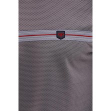 Erkek Koyu Gri Renk Mare Jaker Kumaş Bisiklet Yaka Uzun Kol Gögüste Şerit Nakış Sweatshirt - 7657