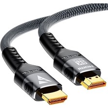 FDBRO 1-Metre Ultra Sertifikalı Hdmi 2.1 Kablo 8K/60Hz,4K/120Hz,4K/60Hz, eARC, HDCP 2.2, D-HDR, Dolby Vision, Dolby Atmos