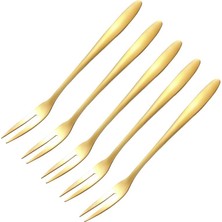 Lianghao Shopb B Tarzı 5 Parça Meyve Çatalı Çatal Seti Lüks Paslanmaz Çelik Altın Pasta Tatlı Çatallar Sevimli Mini Çatal Parti Salyangoz Çatal Restoran Için Kullanılan (Yurt Dışından)