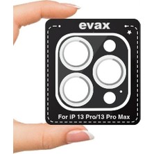 Evax Apple iPhone 13 Pro Max / 13 Pro Uyumlu Safir Kamera Lens Koruyucu Takma Aparatlı Kolay Kurulum