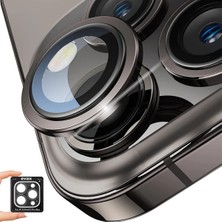 Evax Apple iPhone 13 Pro Max / 13 Pro Uyumlu Safir Kamera Lens Koruyucu Takma Aparatlı Kolay Kurulum