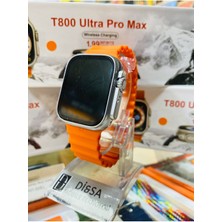 Tekno Trust 49 mm Watch 800 Ultra Promax Akıllı Saat Turuncu Gri Ithalatçı Garantili 6 Ay 300-400 Mah Gri