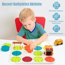 Learning Fun 34 Parça Stem Eğitici Beceri Geliştirici Mantıksal Kendin Yap Yol Inşa Oyunu Puzzle Oyuncak