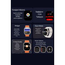 Tekno Trust 49 mm Watch Ultra 2 Max Amoled Gs Ultra 2 Akıllı Saat Tüm Telefonlara Iphone ve Android Uyumlu Smar