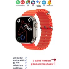 Tekno Trust Gri Yeni Nesil Watch 8 T900 Ultra  Ios/android Uyumlu 49MM Kordon Hediyeli 6 Ay Ithalatçı Garantil