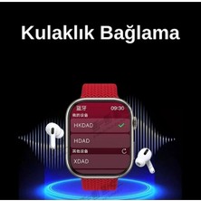 Tekno Trust Çok Renkli Hk9 Ultra 2 Max 2 GB Dahili Hafıza/chat Gpt/3d Animasyonlu Gen 4 Amoled Watch Ultra 2 Ak