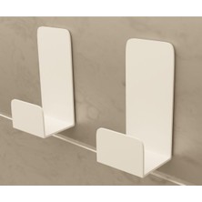 Risingmaber Yapışkanlı Beyaz Askılık Kapı Arkası Bornoz Askılığı Yapışkanlı Mutfak Banyo Askılığı Havlu, Elbise Askılığı 5'li Set 3m Yapışkanlı Tasarım