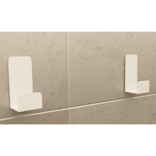 Risingmaber Yapışkanlı Beyaz Askılık Kapı Arkası Bornoz Askılığı Yapışkanlı Mutfak Banyo Askılığı Havlu, Elbise Askılığı 5'li Set 3m Yapışkanlı Tasarım