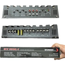 Wondex WX-3500.4 3000 Wat 4 Kanal Profesyonel Oto Amfi 4X70W Rms 2ohm