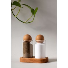 FH finehome Gravi 2 Li Standlı Cam Tuzluk