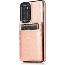 Colorful Shop Huawei P40 Manyetik Toka Kickstand Vaka Cüzdan Kartı ile Uyumlu (Yurt Dışından)