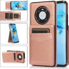 Colorful Shop Huawei Mate 40 Kart Tutucu ile Uyumlu Premium Deri Çanta Cüzdan (Yurt Dışından)