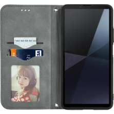 Colorful Shop Sony Xperia 10 Vı Için Flip Case Cüzdan Basit Iş Deri Kılıf Flip (Yurt Dışından)