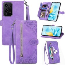 Colorful Shop Onur Için Flip Case 200 Lite Çoklu Kart Yuvası Cüzdan Iş Çevirme Fermuar (Yurt Dışından)