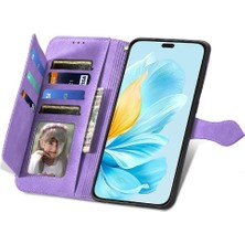 Colorful Shop Onur Için Flip Case 200 Lite Çoklu Kart Yuvası Cüzdan Iş Çevirme Fermuar (Yurt Dışından)