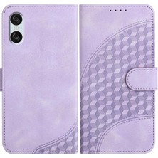 Colorful Shop Sony Xperia 10 Vı Darbeye Deri Kılıf Için Flip Case Geometrik Desen (Yurt Dışından)