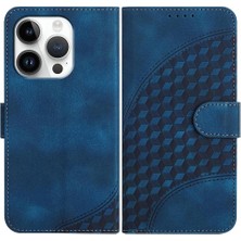 Colorful Shop IPhone 16 Için Flip Case Pro Pu Deri Kapak Çevirin Geometrik Desen Kılıf (Yurt Dışından)