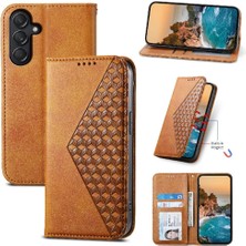 Colorful Shop Samsung Galaxy M55 Günlük Kullanım Için Flip Case Standı Cüzdan El Kayışı Eşkenar Dörtgen (Yurt Dışından)