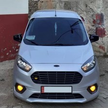 STS Oto Aksesuar Ford Courier 2018-2021 Uyumlu Batman Yarasa Ayna Kapağı Piano Black Abs Plastik