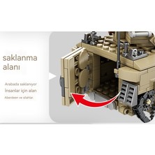 First Çocuk Tankı Mecha Yapı Taşları Erkek Oyuncakları Bulmaca Montajı Çocuklara Hediyeler (Yurt Dışından)