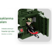 First Çocuk Tankı Mecha Yapı Taşları Erkek Oyuncakları Bulmaca Montajı Çocuklara Hediyeler (Yurt Dışından)