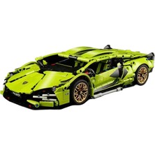 First Lambo Green Bull Gini Montajlı Yapı Taşı Araba Spor Araba Yarışı Oyuncak Erkekler Için Hediye (Yurt Dışından)