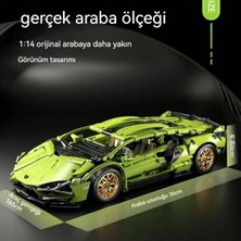 First Lambo Green Bull Gini Montajlı Yapı Taşı Araba Spor Araba Yarışı Oyuncak Erkekler Için Hediye (Yurt Dışından)