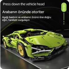 First Lambo Green Bull Gini Montajlı Yapı Taşı Araba Spor Araba Yarışı Oyuncak Erkekler Için Hediye (Yurt Dışından)