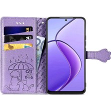 BDT Boutique Realme 12 Için Flip Case Deri Kılıf Karikatür Hayvanlar Kısa Kayış Flip (Yurt Dışından)