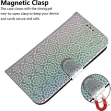 BDT Boutique Huawei Nova 12 Için Flip Case Standı Tutucu Glitter Renkli Cüzdan Kılıf Pu (Yurt Dışından)