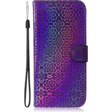 BDT Boutique Tecno Pova 6 Pro 5g Için Flip Case Kart Yuvası Standı Tutucu Glitter Renkli (Yurt Dışından)