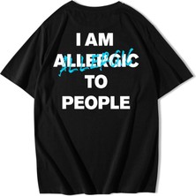 BRZ Collection Unisex Oversize I Am Allergic To People T-Shirt