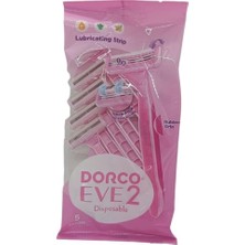 Dorco Eve2 Banyo 2 Bıçaklı Kayganlaştırcılı 5 Li Poşet