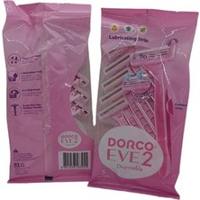 Dorco Eve2 Banyo 2 Bıçaklı Kayganlaştırcılı 5 Li Poşet