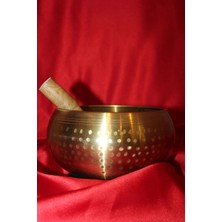 Rahan Pirinç Meditasyon Çanı Yoga Çanı Tibet Çanağı Singing Bowl 17 cm 7 Element Minderli