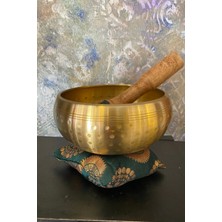 Rahan Pirinç Meditasyon Çanı Yoga Çanı Tibet Çanağı Singing Bowl 17 cm 7 Element Minderli