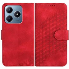 Mays Boutique Realme C63 Geometrik Desen Flip Iş Manyetik Kart Pu Için Flip Case (Yurt Dışından)