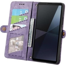 Mays Shop Sony Xperia 10 Vı Cüzdan Için Flip Case Basit Iş Darbeye Deri (Yurt Dışından)