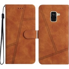 Mays Shop Samsung Galaxy A8 Artı 2018 Tam Koruma Için Flip Case Cüzdan Pu Bilek (Yurt Dışından)