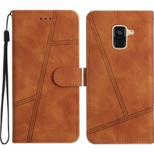 Mays Shop Samsung Galaxy A8 Için Flip Case 2018 Flip Folio Kart Yuvaları Tutucu Manyetik (Yurt Dışından)