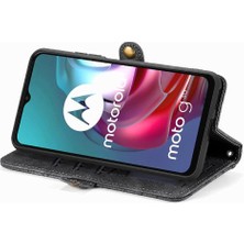 Mays Shop Motorola Moto G30 Cüzdan Basit Iş Deri Kılıf Flip Case Için Flip Case (Yurt Dışından)