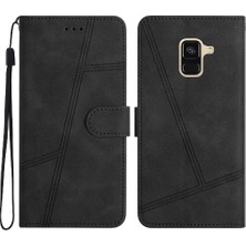 Mays Shop Samsung Galaxy A8 Artı 2018 Tam Koruma Için Flip Case Cüzdan Pu Bilek (Yurt Dışından)