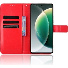 Mays Shop Tecno Camon 30 4g Manyetik Kapak Kapak Cüzdan Kart Tutucu Için Kılıf (Yurt Dışından)