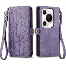 Mays Boutique Huawei Pura 70 Pro Için Flip Case Darbeye Deri Kılıf Cüzdan Çevirin (Yurt Dışından)